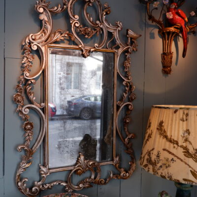Pair of Italian silver leaf mirrors - 19th century