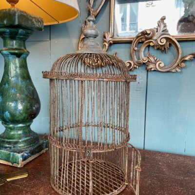 Petite cage à oiseaux en fer fin XIXe