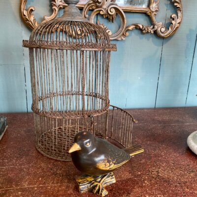 Small iron birdcage, late 19th century