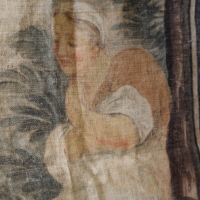 Grande toile peinte d’époque XVIIIe – Provence –