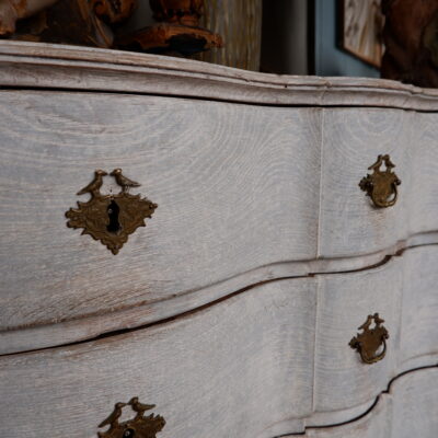Large bird chest with white patina 19th century
