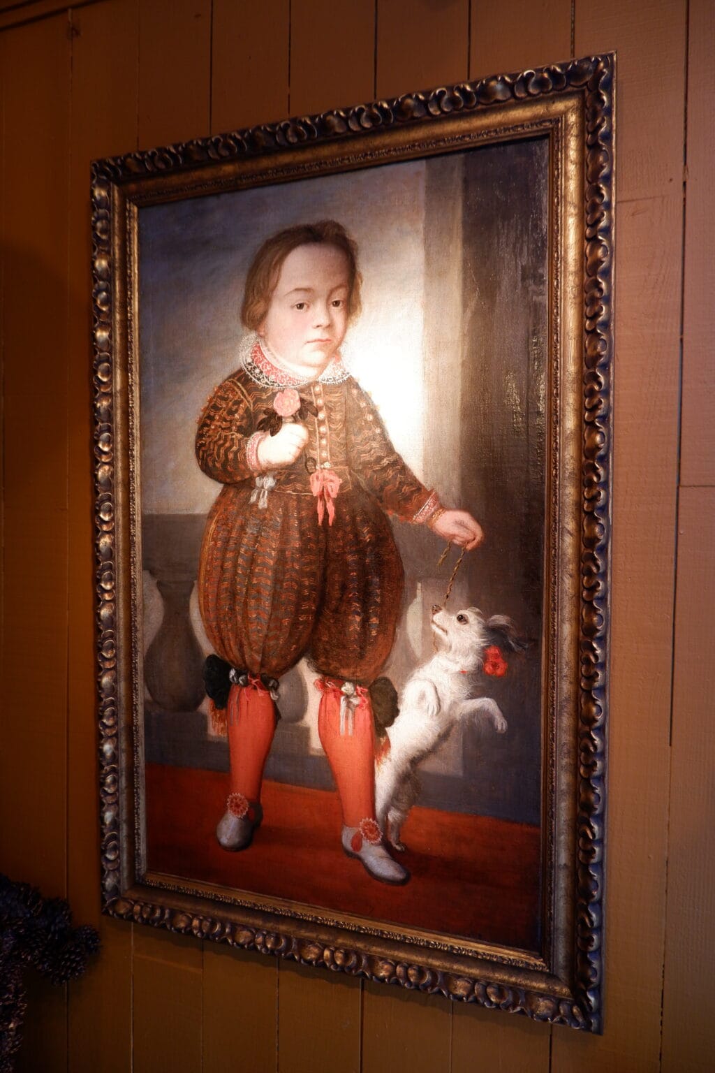 "L'Enfant au chien" huile sur Toile de l'Ecole Espagnole du XVIIIe – Image 4