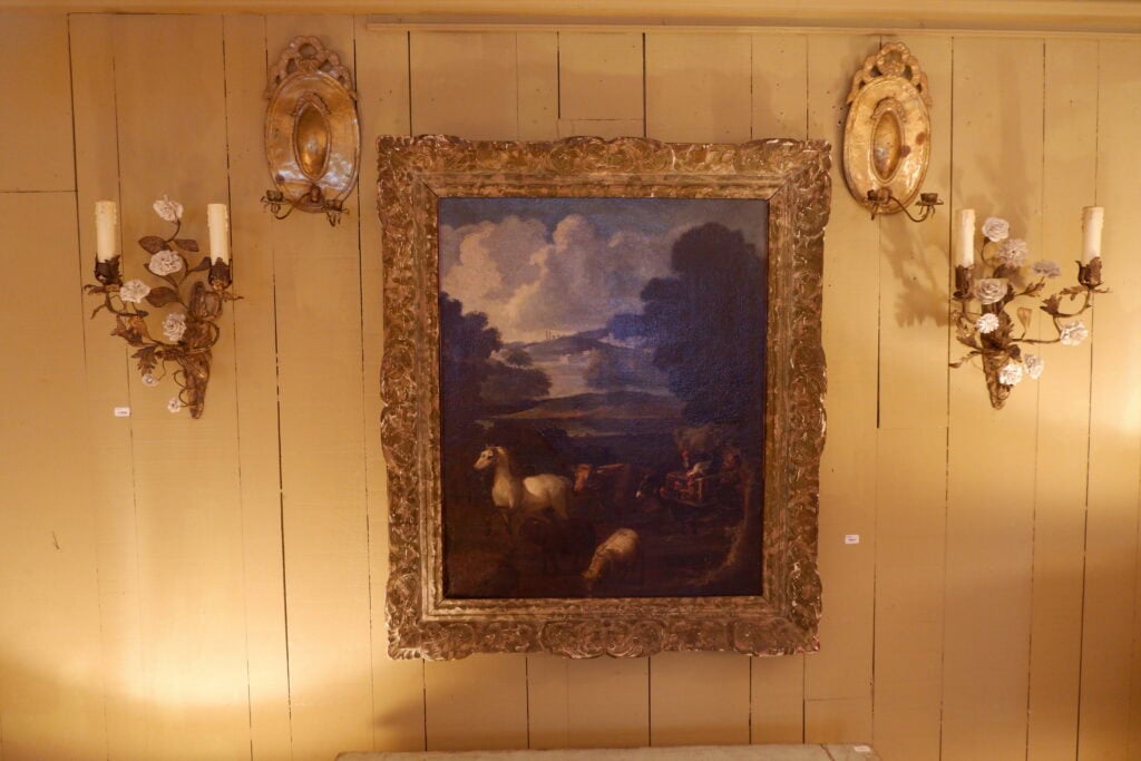 Huile sur toile "marchand d'animaux" ECOLE FRANCAISE du XVIIIème – Image 2